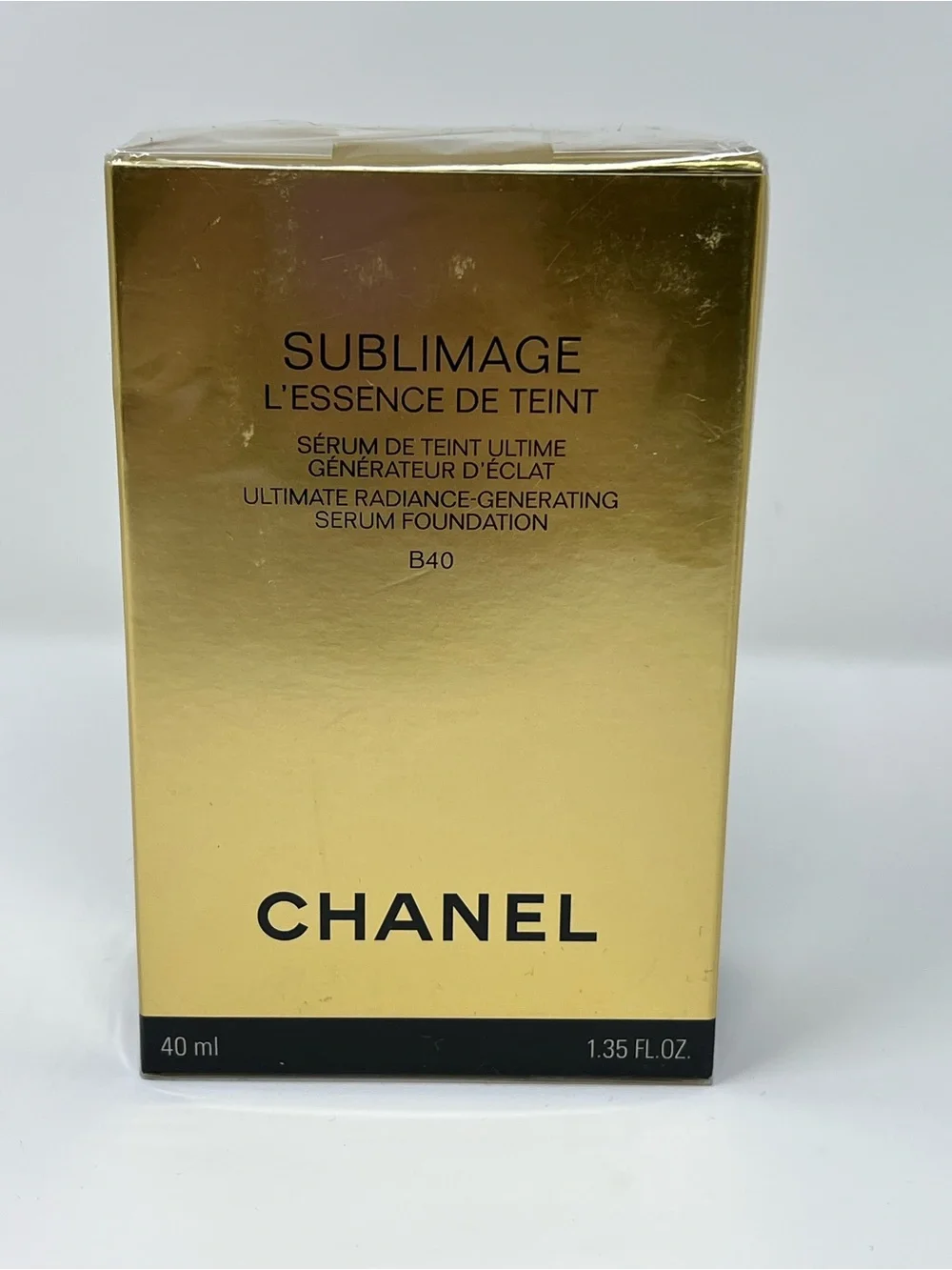 CHANEL Sublimage L’Essence de Teint Ultimate Serum Foundation, shade B40, 40 mL